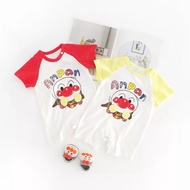 Newborn Baby Clothes 100% Cotton Short Sleeve Baby Romper 0-24 Months With AnpanMan Design / 豆豆安抚巾