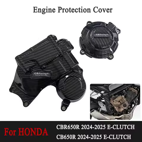 GB racing Engine Protective Cover For HONDA CBR650R E-Clutch 2024 2025 CB650R E-Clutch 2025 Carbon F