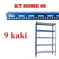 9 FEET 1-1/2" X 2-1/2" SLOTTED ANGLE BAR / BESI ANGLE RAK LUBANG / BESI RAK / DIY RAK