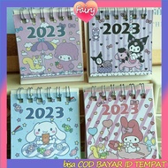 Mini Desk Calendar 2023 Cute Vertical Kuromi Cinnamoroll Small Calendar F