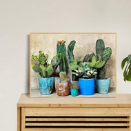 BOMUVI Paint by Numbers for Adults Beginner Paint by Numbers for Adults Cactus DIY Paint by Number K