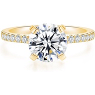 IMOLOVE Moissanite Engagement Ring D Color VVS1 Clarity Moissanite Engagement Rings for Women Weddin