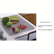 Silicone Mat Kitchen Drainage Mat Thermal Insulation Mat Kitchen Sink Dishwashing Mat Bathroom Sink Absorbent Mat