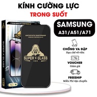 Samsung A31 / A51 / A71 full screen tempered glass, protects phone screen