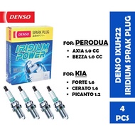 【100% ORIGINAL】DENSO Iridium Power IXUH22 Spark Plug For Axia / Bezza/ Kia Forte/ Picanto/ Cerato