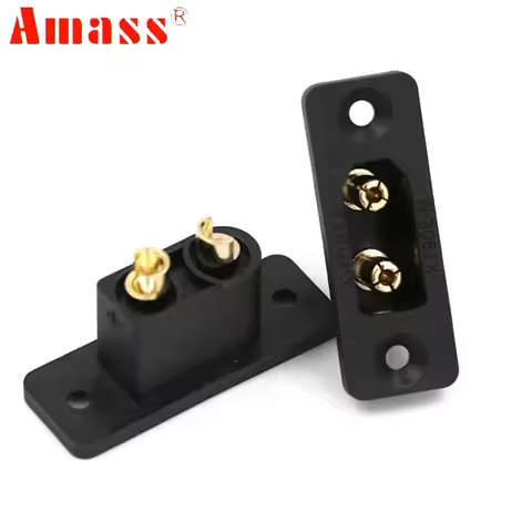 AMASS Black XT90E-M Battery Connection Plug Gold-Plated Male Connector DIY Connecting Parts for XT90