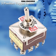 ONLYGOODS ​​3 Position Switch​​, Button Mechanism for Mechanical System 4PDT 12 Pin Rocker Switch He