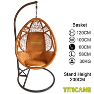 TITICANE Queen Swing Basket [ Chia Series ] [ Buaian Rotan ] [ Rattan Manau ]