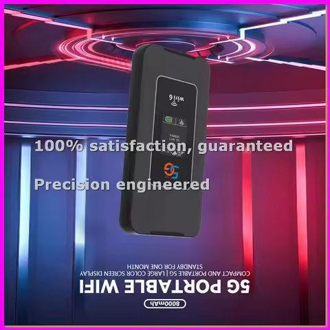 5G Pocket WiFi Router 8000mAh Wi-Fi 6 5G Dual Band Mobile Hotspot 1800Mbps Color Sreen 5G/4G LTE Por
