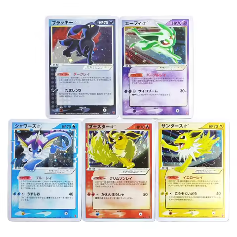 Proxy Pokemon Card JP Gold Star PLAY PROMO Umbreon Jolteon Flareon Espeon Holo 023/play 024/play Tcg
