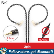 FAAEAL TRN Earphone Cable HIFI Replacement Headphone Wire CPin 2Pin 0.75mm 0.78mm Upgraded Earphone