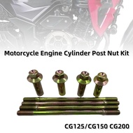 Cylinder Block Replacement Bolt CG125/CG150 ,CG200 Motorcycle Engine Cylinder Column Nut Kit