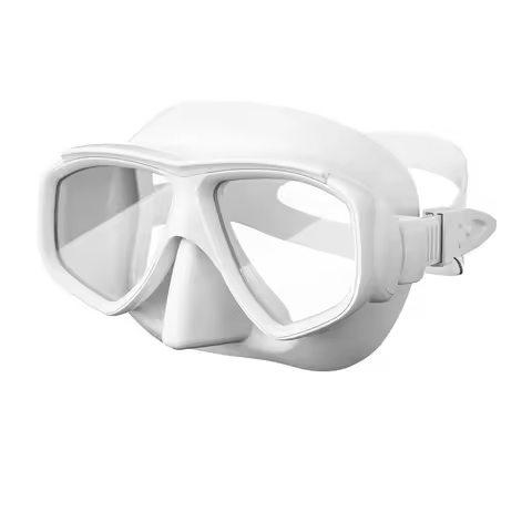 Professional Anti-Fog Swimming & Scuba Diving Mask, Silicone Snorkeling Goggles