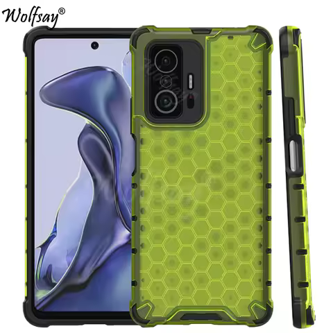 Shockproof Transparent Case For Xiaomi 11T Honeycomb Armor Case For Xiaomi 11T Case For Xiaomi 11T 1