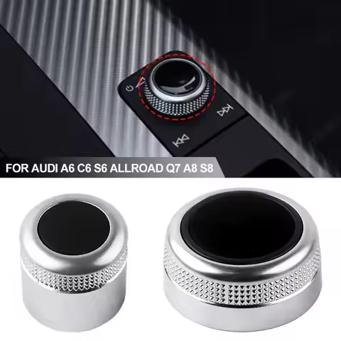 For Audi A6 C6 S6 Allroad Q7 A8 S8 Multimedia MMI Volume Knob Rotary Button Switch Setting Navigatio