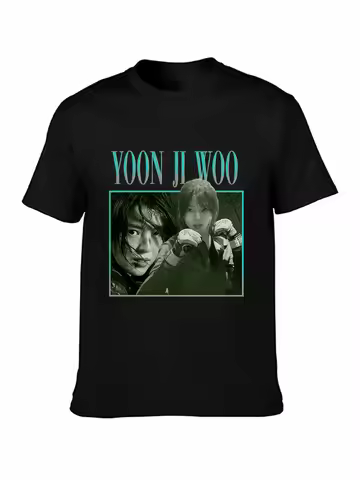 YOON JI WOO Shirt MyName Tshirt My Name Korean Drama Tees Ahn Bo-Hyun Shirt My Name Retro Jeon Pil D