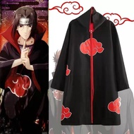 Naruto Cosplay Costume Akatsuki Cloak Sasuke Uchiha Itachi Cape Anime Cosplay Costume Hallowee Party
