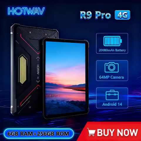 HOTWAV R9 Pro 4G Rugged Tablet Android14 20080Mah Battery 20W Charge tablets 64MP Camera 10.95 Inch 