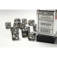 Chessex Translucent WhiteSMOKE Set Of 16Mm D6 12 Dice (Chx 23608)