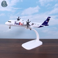 [PANDAB] 1 Set 20cm Fedex ATR Airplane Model Airplane Toy Diecast Metal Alloy Collection Children To