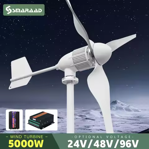5000W Horizontal Wind Turbine Generator 24V 48V 96V Free Energy Magnetic Dynamo Strong Power 220v In