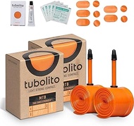 'Tubolito Tubo-MTB 27.5'' and 27.5''/29'' x 1.8-2.5 Inch, 42mm Presta Valve Tube | Light, Strong &amp; Compact | 2X Puncture Protection | Standard &amp; Plus Size Tires'