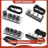 3 Key 1 Knob/4 Key Mini Mechanical BT Keyboard RGB Wired USB Mechanical Macropad