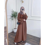 Gamis wanita remaja Gamis dress Lebaran viral simple elegan model gamis modis kekinian Aviza Dress t