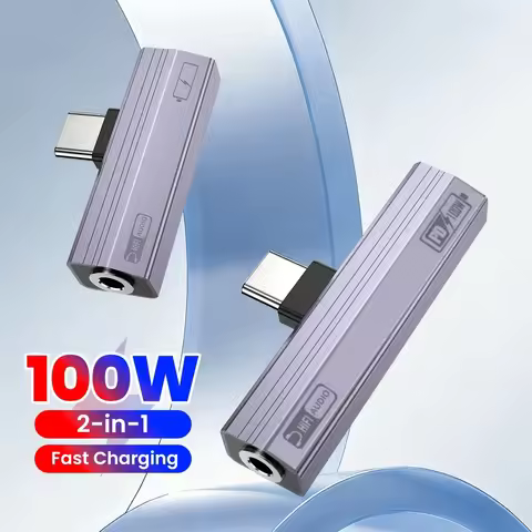 PD 10W/100W Type C Headphone Adapter 3.5mm Jack Audio Headphone Adapter USB Type C to USB-C Adapter 