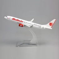 Malindo Air B737 Aircraft Model Air Lion Boeing 737 Diecast Metal Plane Airplane Gift Decoration