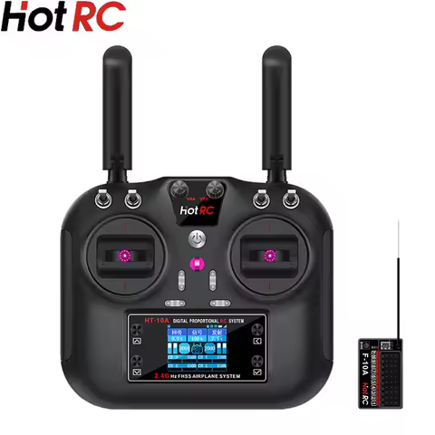 Hotrc Hot rc HT-10A HT10A 2.4Ghz 10CH Remote Controller F-10A F10A Receiver For RC Aircraft Vehicle 
