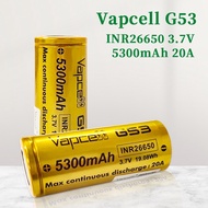 Vapcell G53 26650 5300mah 20A 3.7V Rechargeable Li-ion Battery