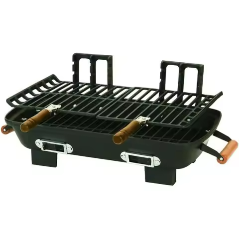 Cast Iron Hibachi 10 by 18-Inch Charcoal Grill