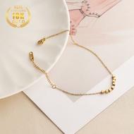 Beautiful 18K Gold Small Sugar Cube Women's Anklet
