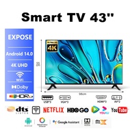 EXPOSE Smart TV 50 inch 4K TV flat screen smart tv Smart TV 55 inch android TV 43 inch Google TV Dig