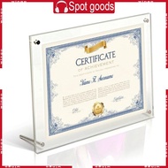 WIN A4 Acrylic Photo Frame Display Stand Transparent Storage Bracket Shelf