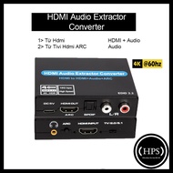 Audio splitter from HDMI to HDMI screen + 3.5mm Aux audio, SPDIF HDMI splitter - HPS