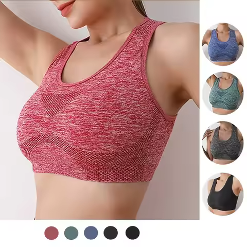 Soutien-gorge de sport push up respirant pour femme, soutien-gorge maintien pour course à pied, yoga