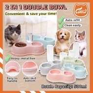 CATTO Pet Supplies 2in1 Bowl Double Cat Dog Bowls for Pet Food Water Feeder Pet Feeding Bowl Pet Bow