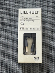 全新未開IKEA Iillhult 1.5m USB-A lightning充電線 for iPhone iPad 