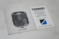 【三葉蟲賣場2】Tamron 35-70mm F3.5 CF 使用說明書