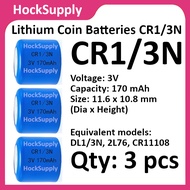 [3pcs] CR1/3N 170mAh Lithium Battery 3V DL1/3N 2L76 CR11108