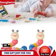 Houglamn Wooden Twisting Crawling Toy  2pcs Baby Bright Color Arouse Imagination Interaction Finger 