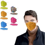 FOLOU 50PC 4 Ply Disposable Face_Masks with 3D Designs for Adults, Anti Fog Breathable Face_Mask wit