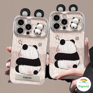 Cute DIY Doll + Phone Case for iPhone 11 16 12 14 15 13 Pro Xs Max X Xr 6 6s 7 8 Plus SE 2020 Panda 