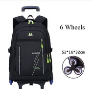 2023 Hot Rolling Backpack Kids 17 Inch Kids Rolling Backpack For Boys Teenager Elementary School Bag With Wheels School Trolley Bag Cart