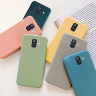 Samsung Galaxy A6 A8 Plus 2018 Candy Color Slim Thin Matte Skin Soft TPU Case Cover