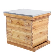 10 Frame Bee Hive 10 Frame Complete Beehive Kit Wooden Bee Hive Super Box for Beginners Pro Beekeepe