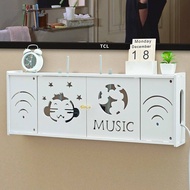 ♬Kotak Penyimpanan Router Tanpa Wayar Multi-Fungsi Wall-Mounted Set Top Box Layout WiFi Percuma Luba