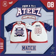 ATEEZ Championship Jersey T-Shirt - Streetwear, Cosplay, Short Sleeve, Sizes Kids 110 to Adult 6XL